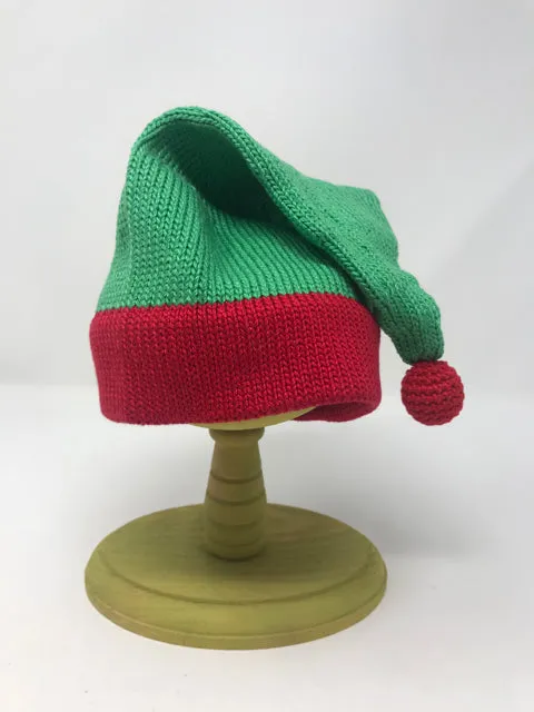 1-2 Y Green & Red Elf Cotton Knit Hat