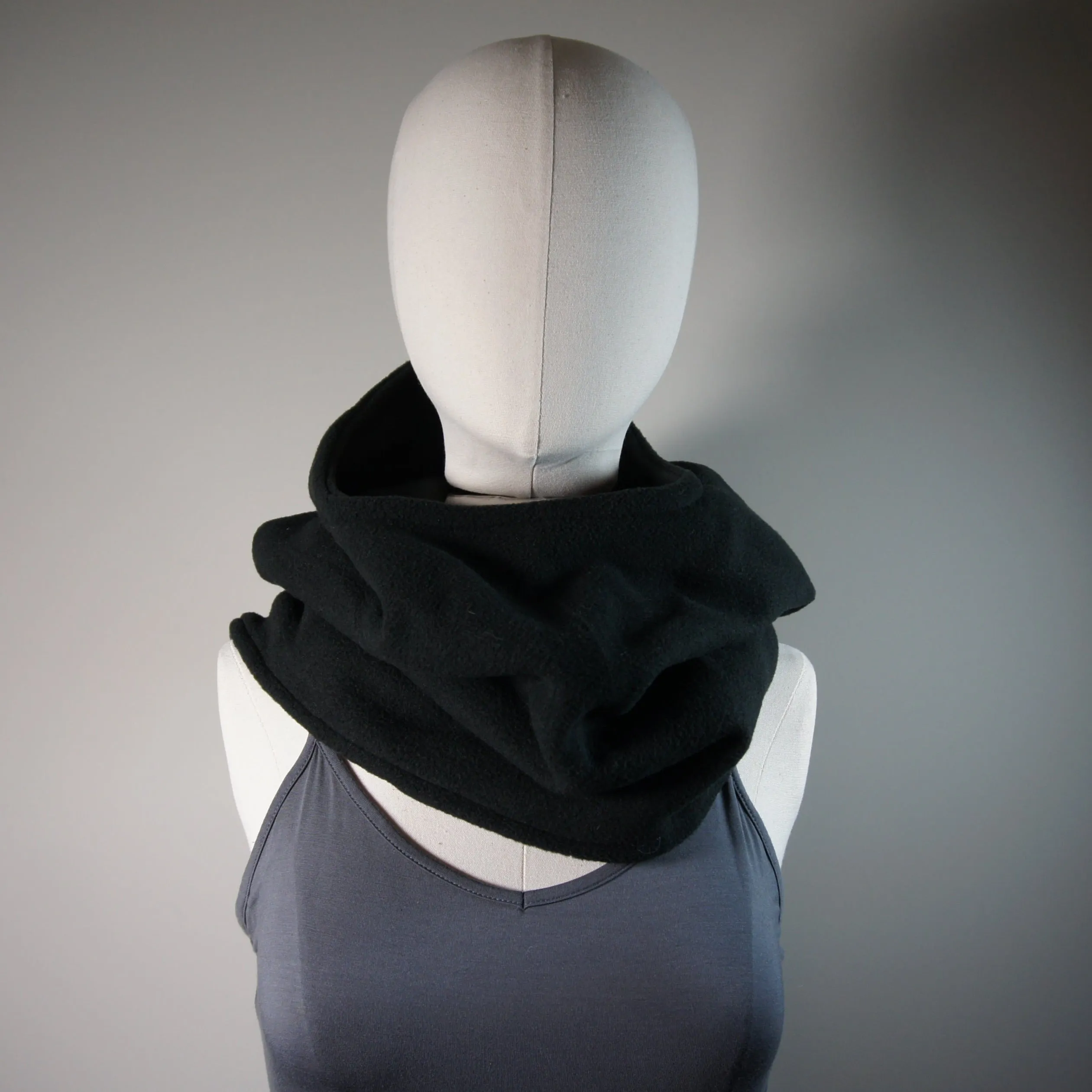 Accessories - Scarves - Hooded Cowl - Black