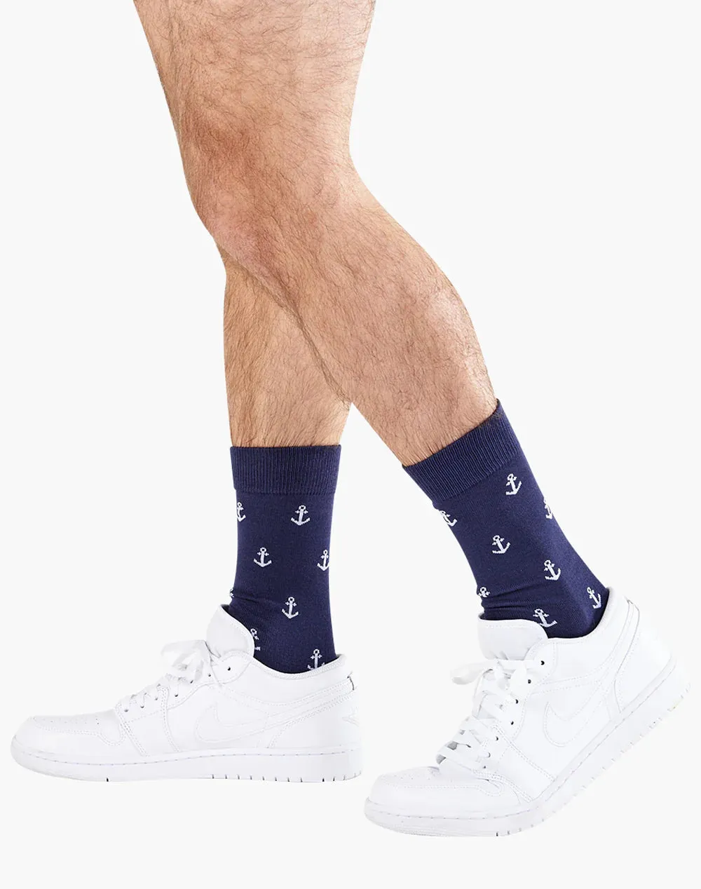 Anchors Men's Bamboo Crew Socks