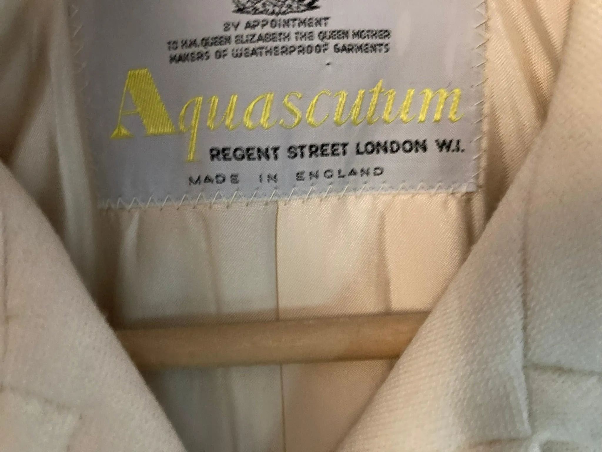 Aquascutum Cream Long Sleeved Coat UK Size 12