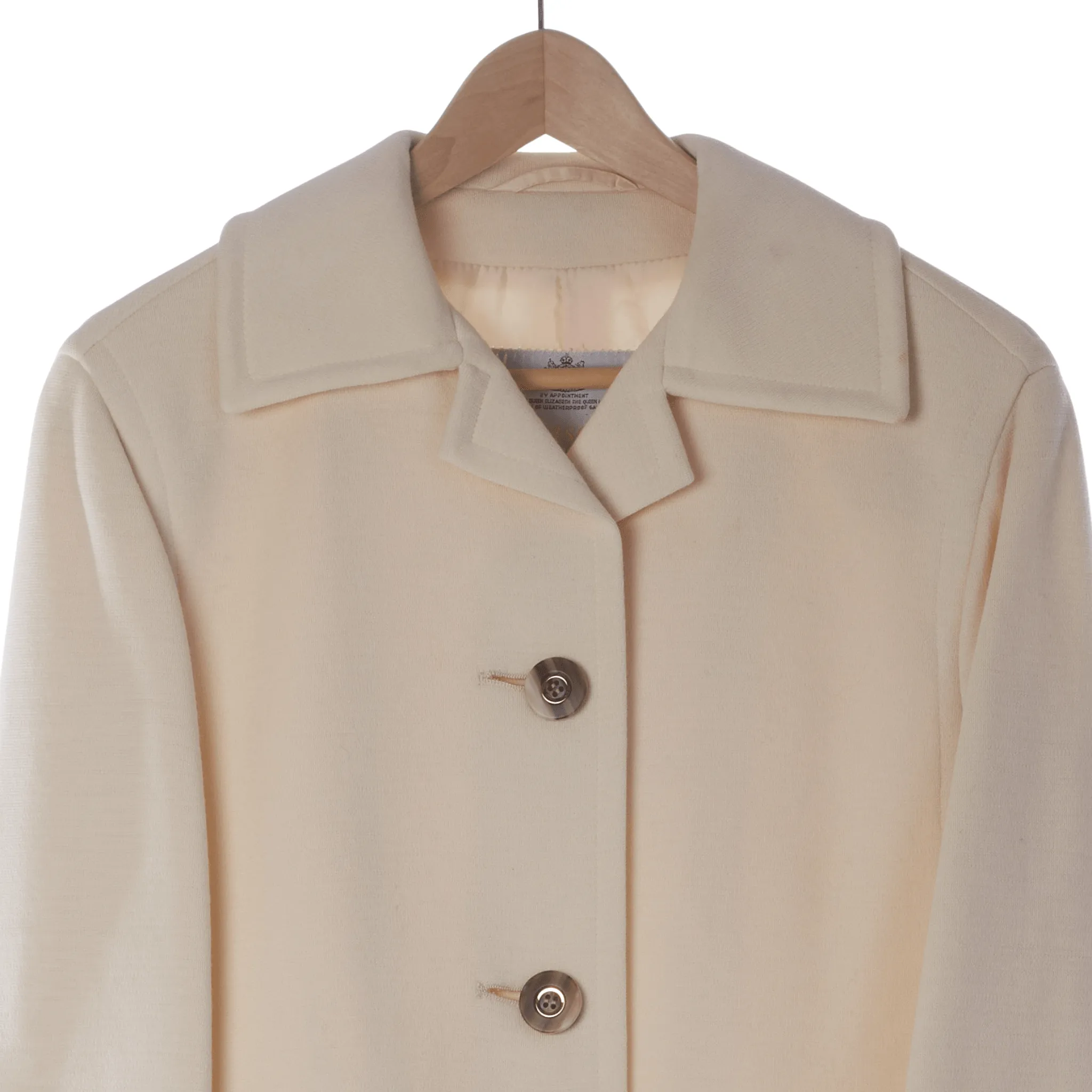 Aquascutum Cream Long Sleeved Coat UK Size 12