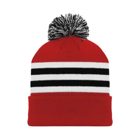 Athletic Knit (AK) A1830Y-304 Youth Chicago Red Hockey Toque/Beanie