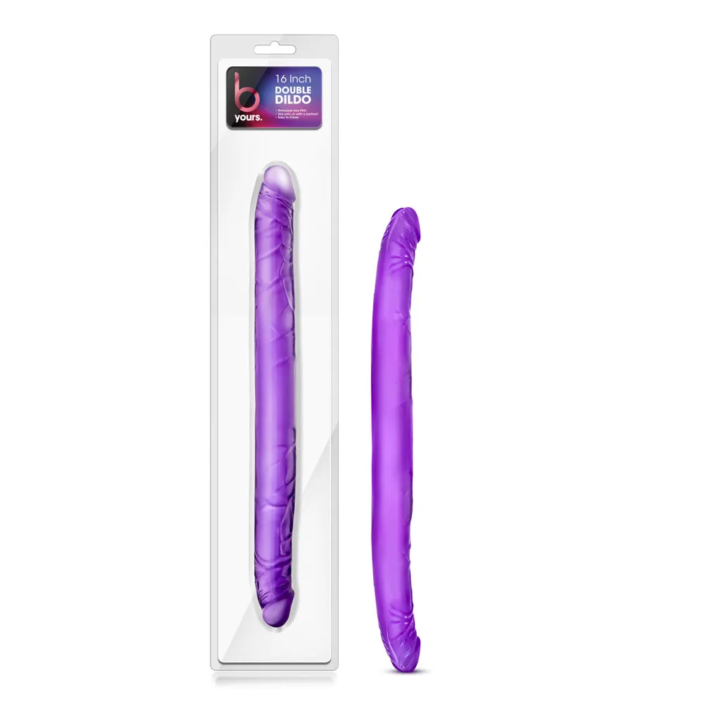 B Yours 16 Inch Double Dildo Purple