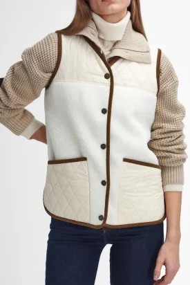 Barbour Gilet Brambles Fleece in Cream Winter pearl LFL0074CR11