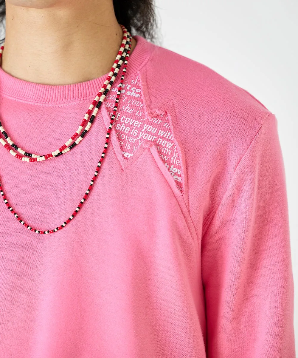 Beads necklace collaboration with Adder - WINE RED×OFF WHITE