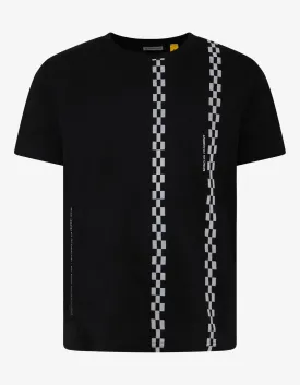 Black Checkered Graphic T-Shirt