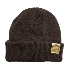 Black Foothill Falls 100% Merino Wool Beanie Hat