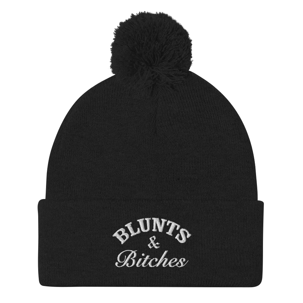 BLUNTS & BITCHES  POM POM BEANIE