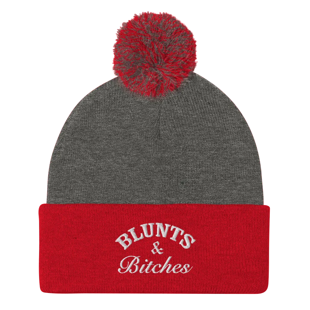 BLUNTS & BITCHES  POM POM BEANIE