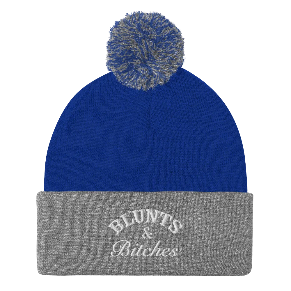 BLUNTS & BITCHES  POM POM BEANIE