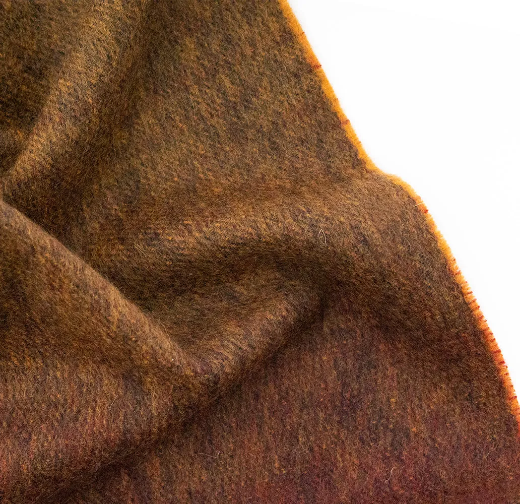 Brown & Red Gradient Pure Cashmere Sandford Scarf