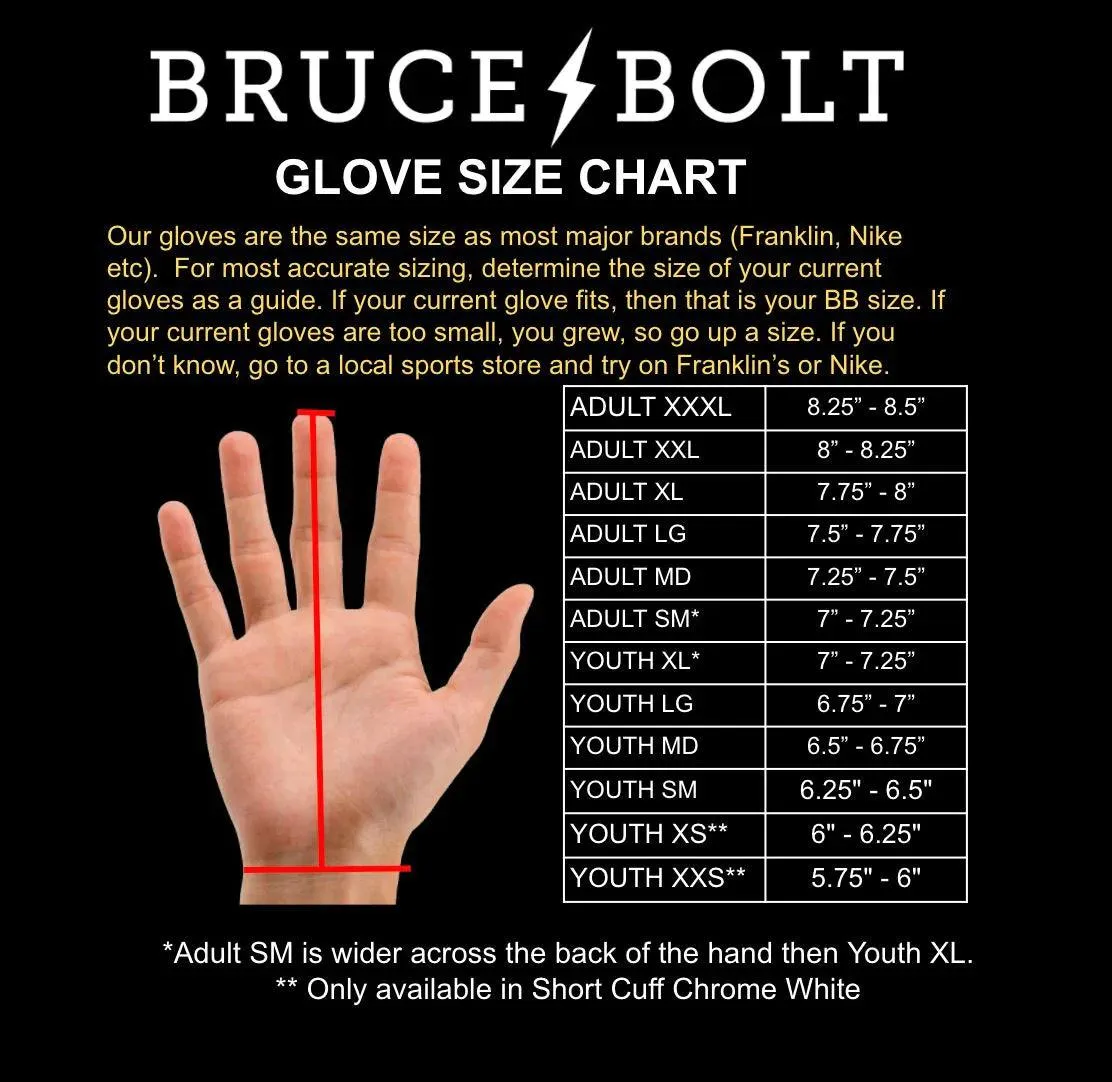 Bruce Bolt PREMIUM PRO Long Cuff Batting Gloves: Maroon