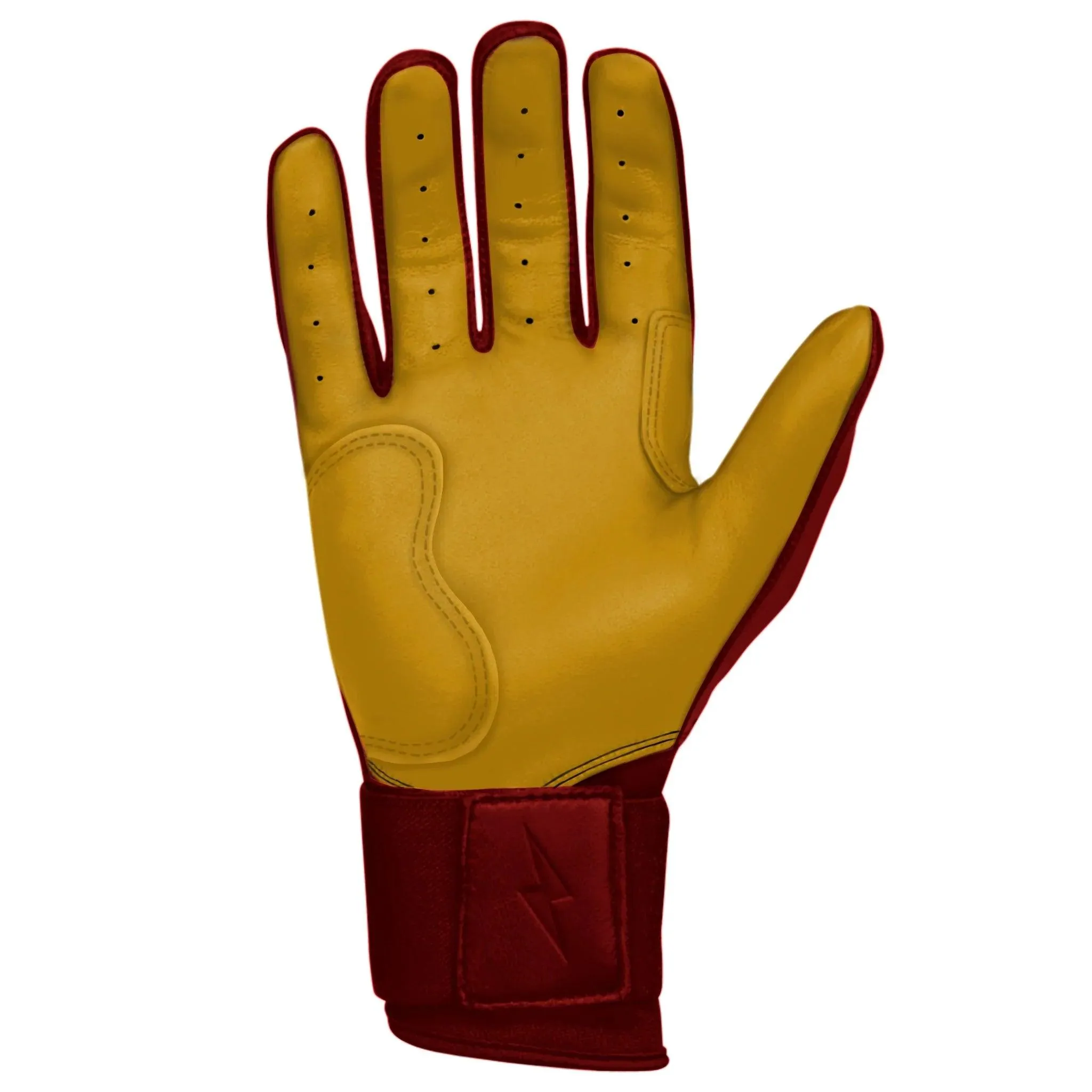 Bruce Bolt PREMIUM PRO Long Cuff Batting Gloves: Maroon