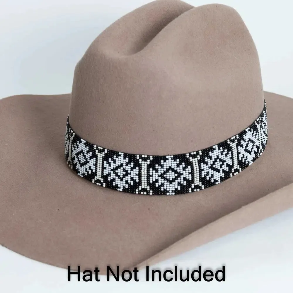 Carson | Black Beaded Hat Band