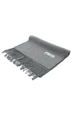 CM19-27 Mid Grey Solid Colors Cashmere Feel Scarf 12-pack