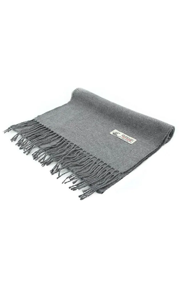 CM19-27 Mid Grey Solid Colors Cashmere Feel Scarf 12-pack