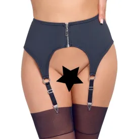 Cottelli Zip Suspender Belt Black