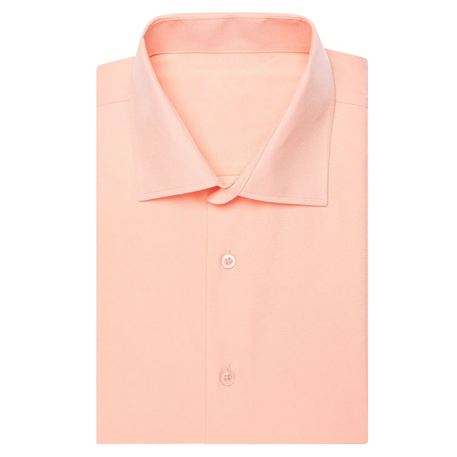 Cream Pink Solid Men's Short Sleeve Shirt