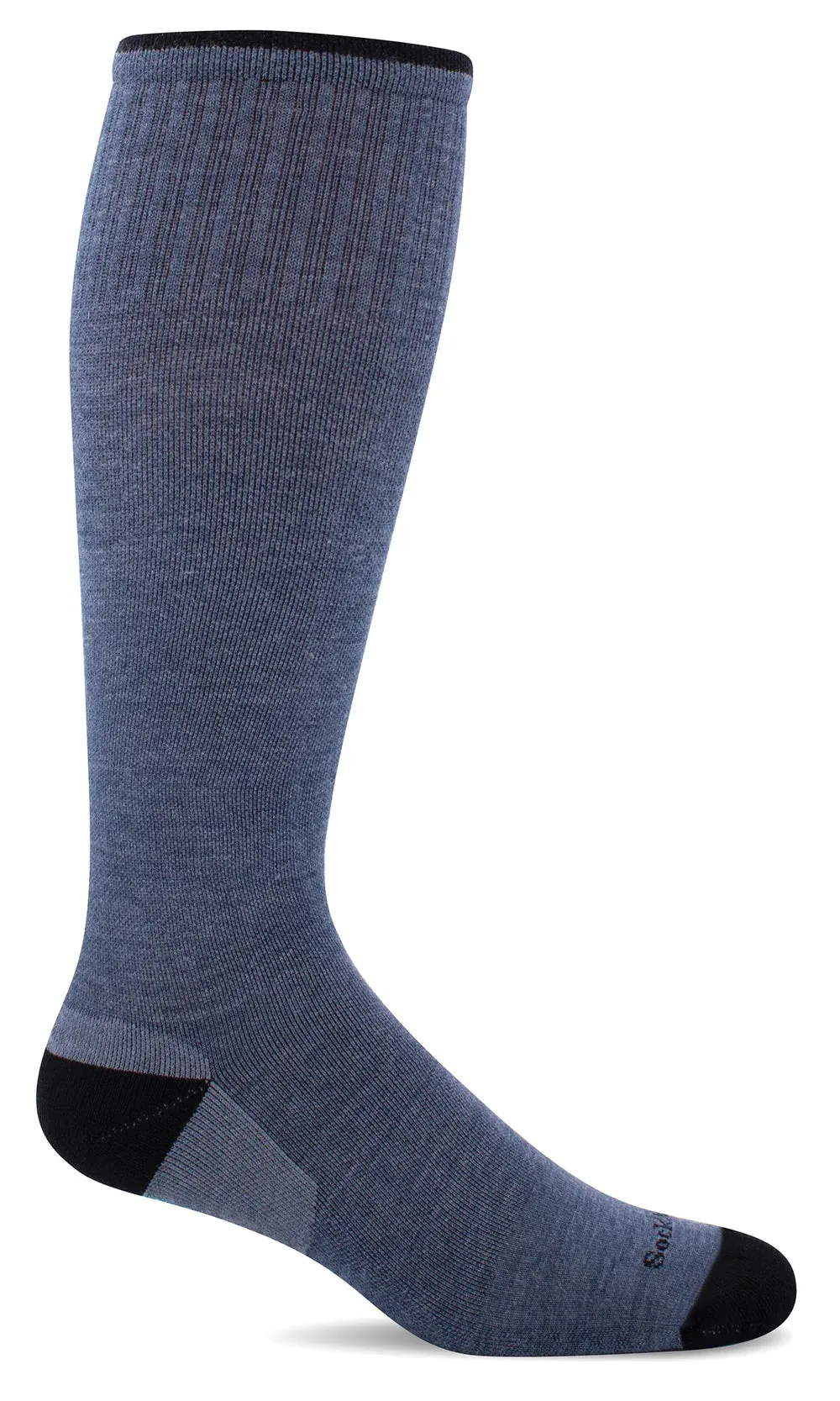 Elevation Men's Bamboo/Merino Firm Compression Socks in Denim - Size M-L