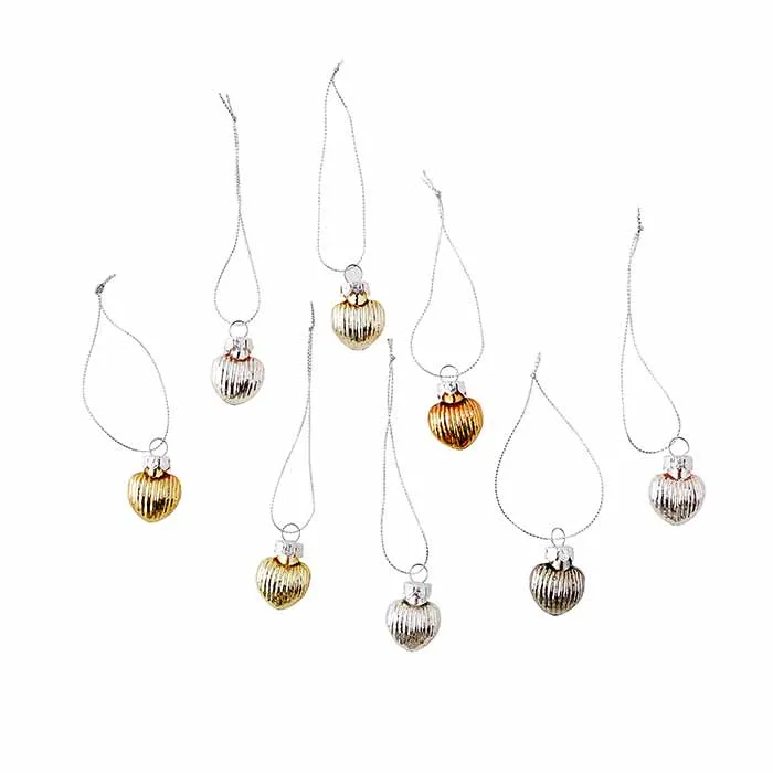 Gold Tiny Hearts Ornament Set