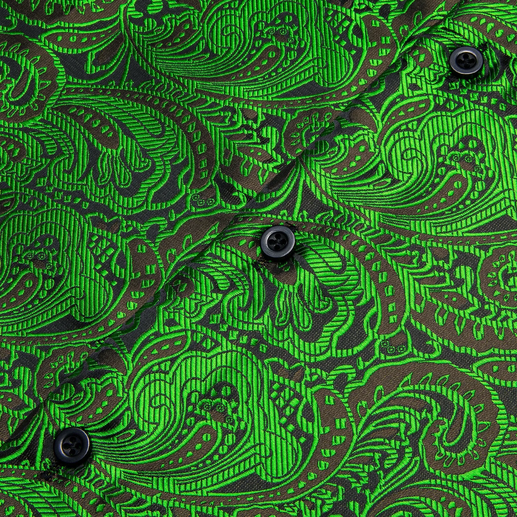 Green Paisley Men's Long Sleeve Shirt