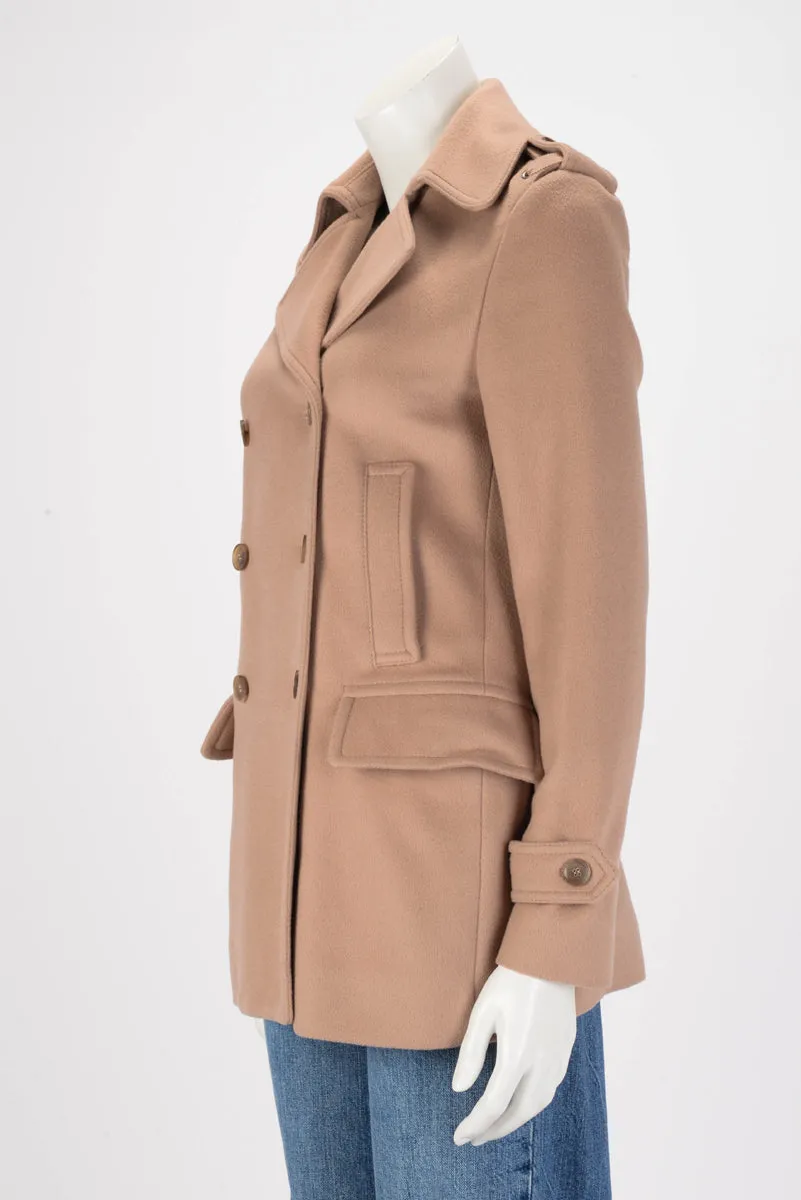 Gucci Beige Wool Pea Coat IT 40