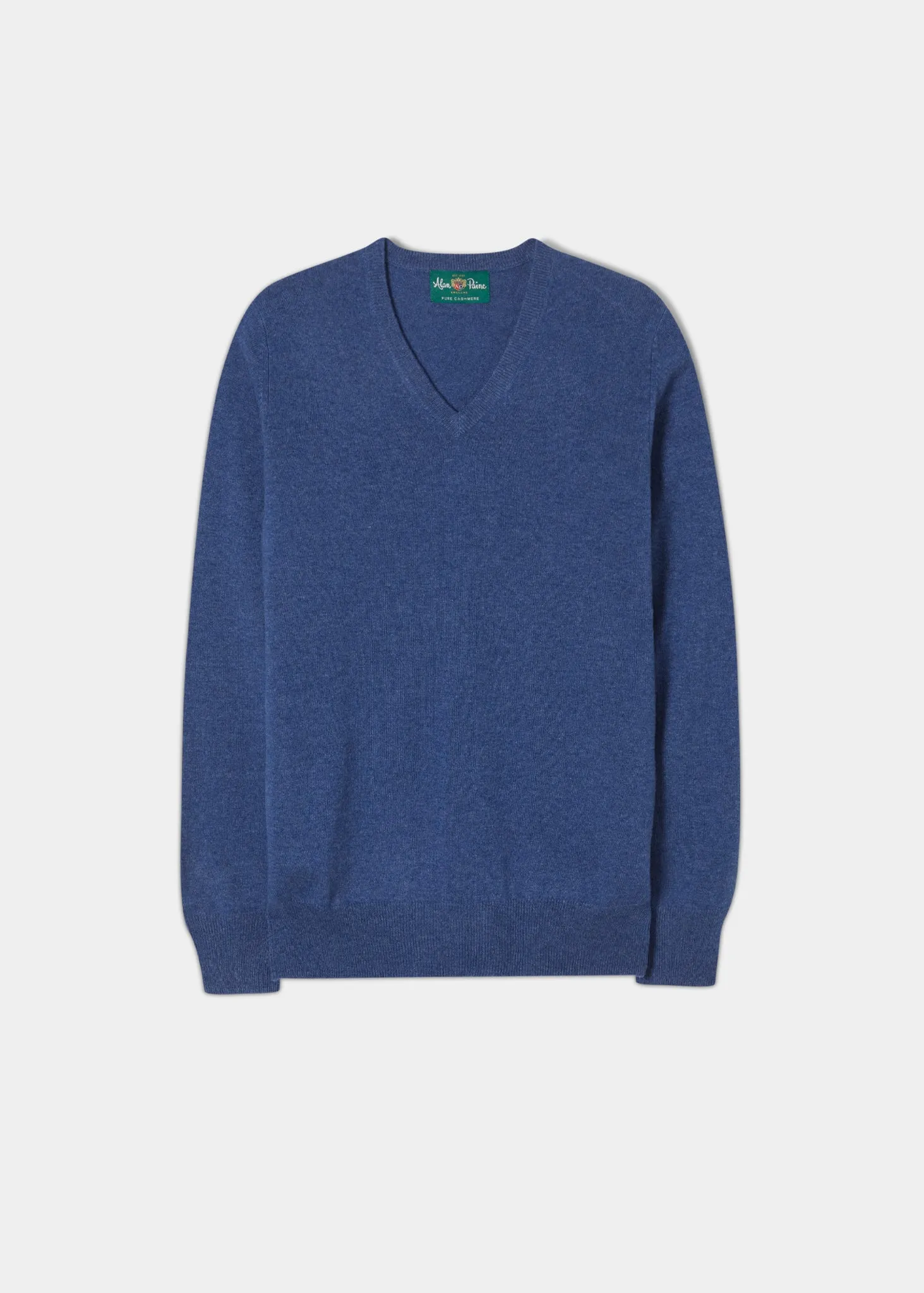 Haddington Cashmere Jumper in Denim - Regular Fit