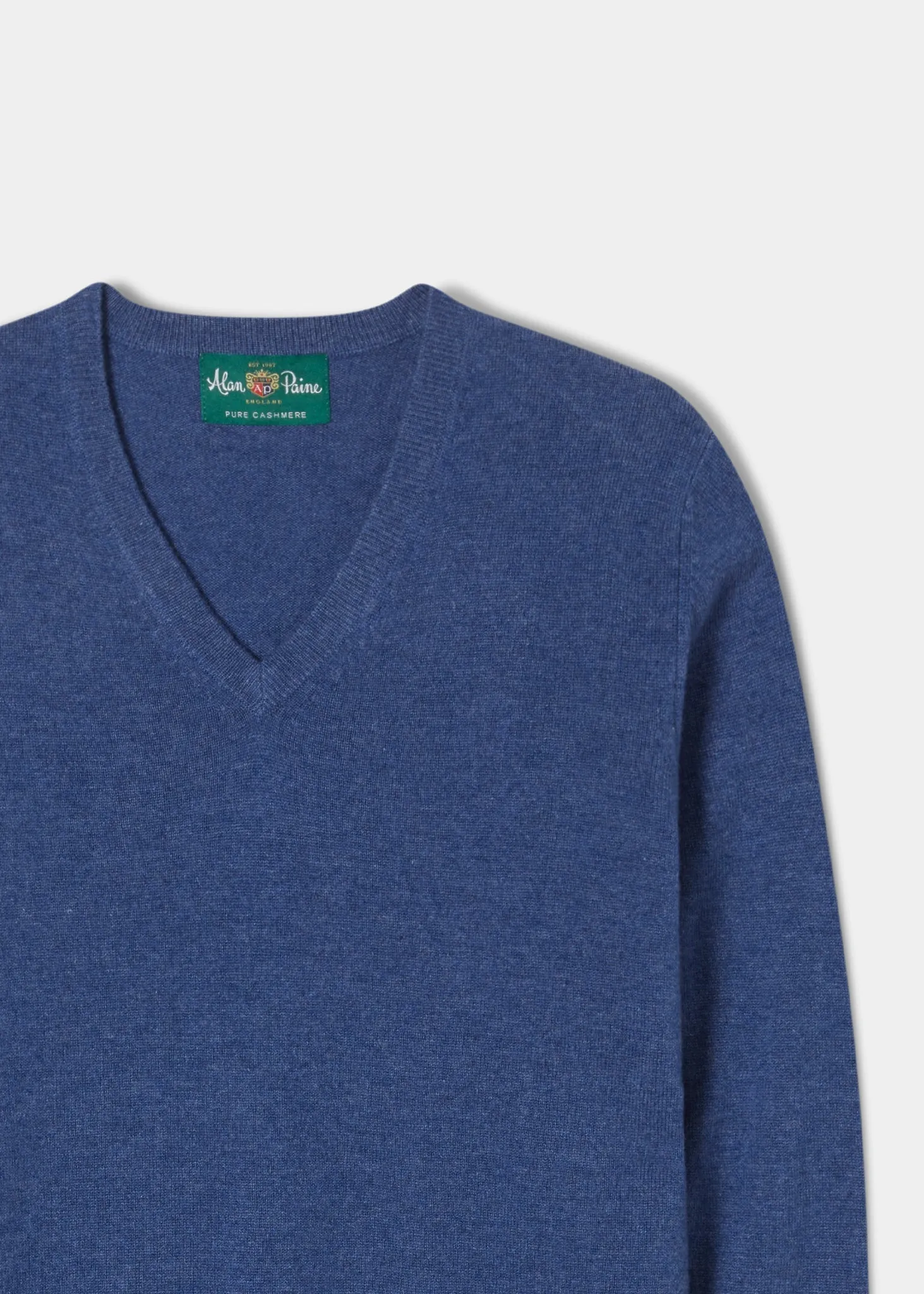 Haddington Cashmere Jumper in Denim - Regular Fit