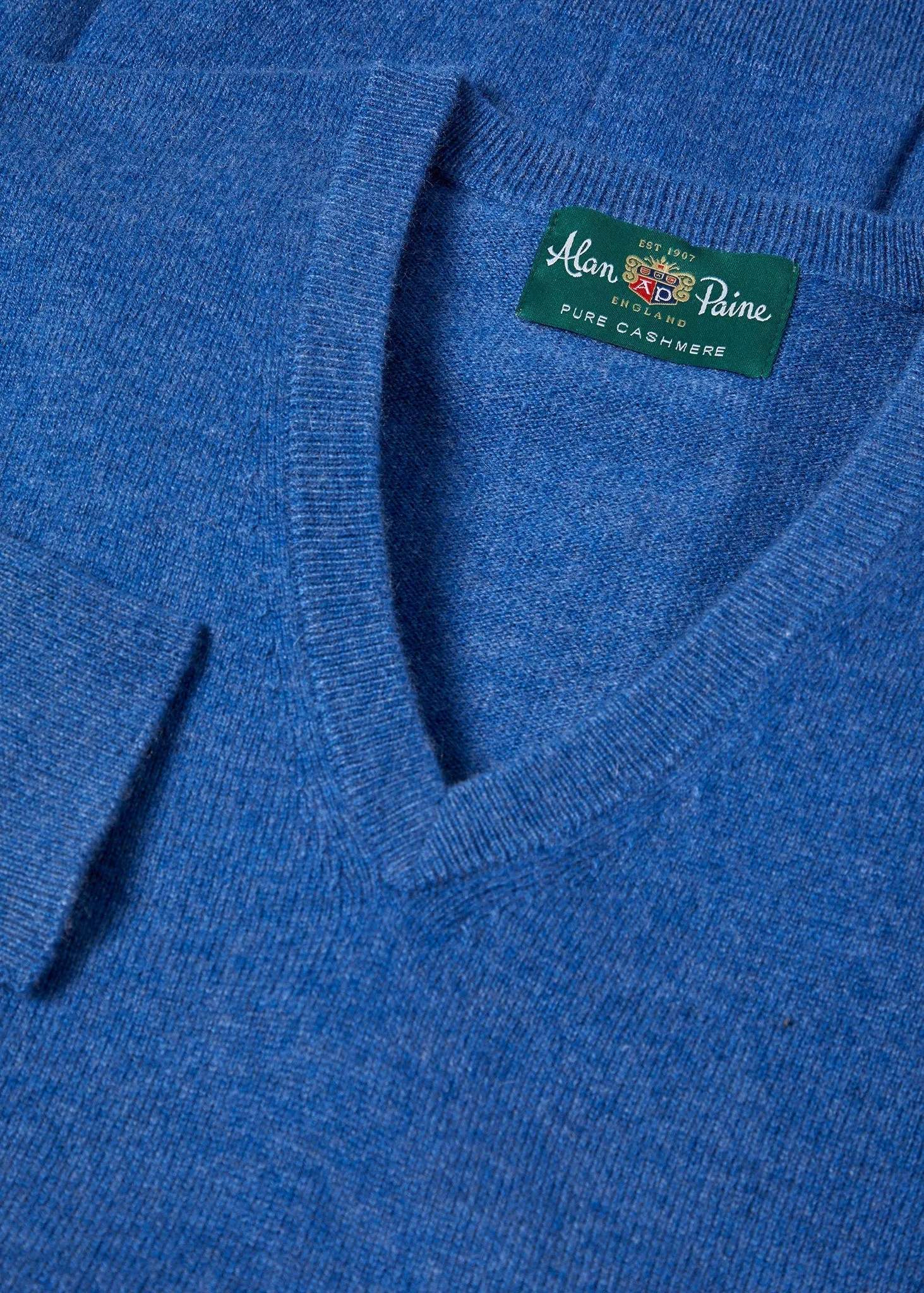 Haddington Cashmere Jumper in Denim - Regular Fit