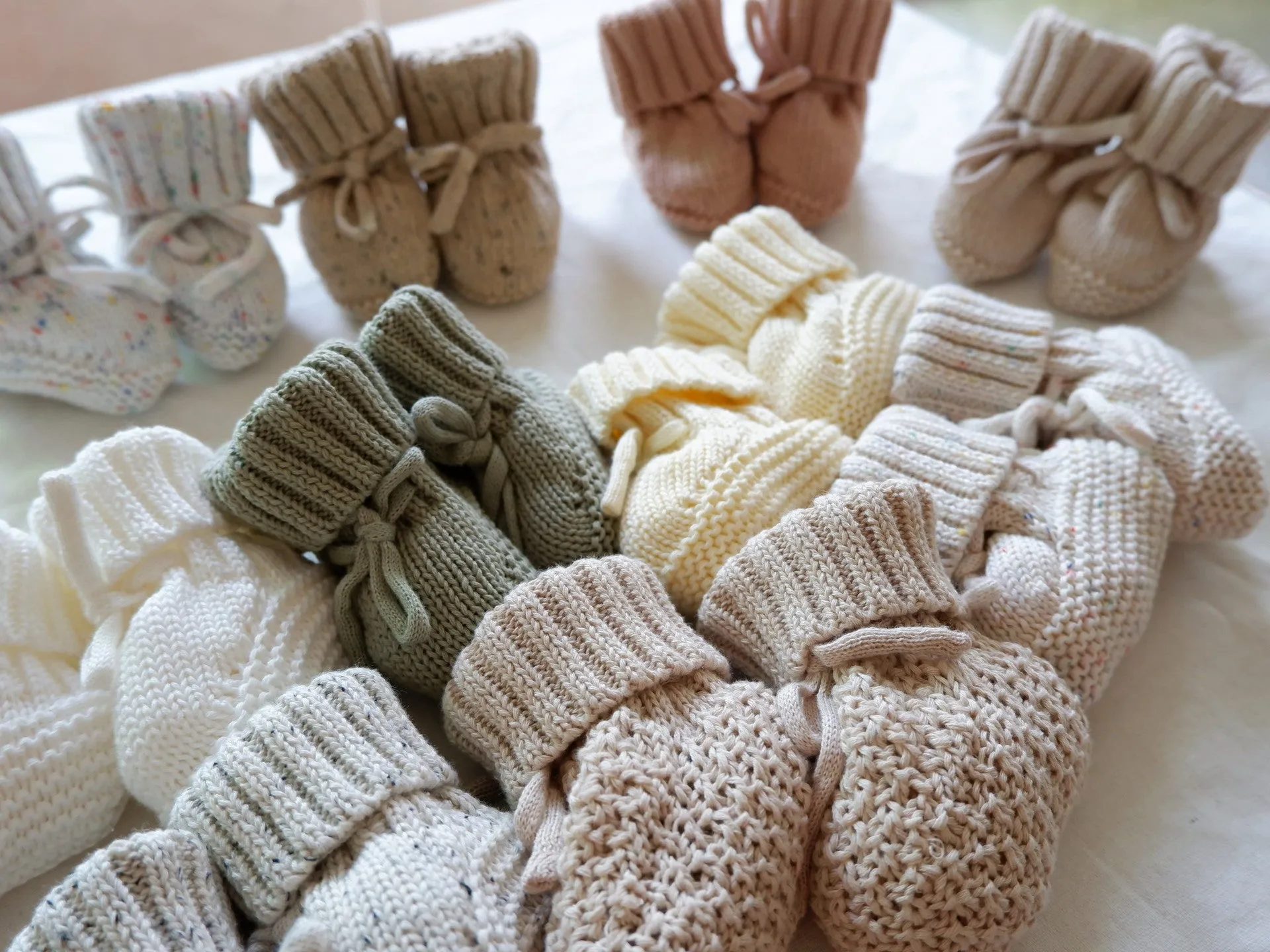 Hand Knitted Cotton Baby Socks