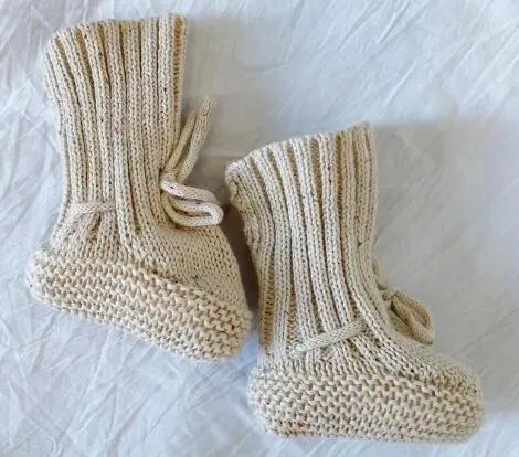 Hand Knitted Cotton Baby Socks