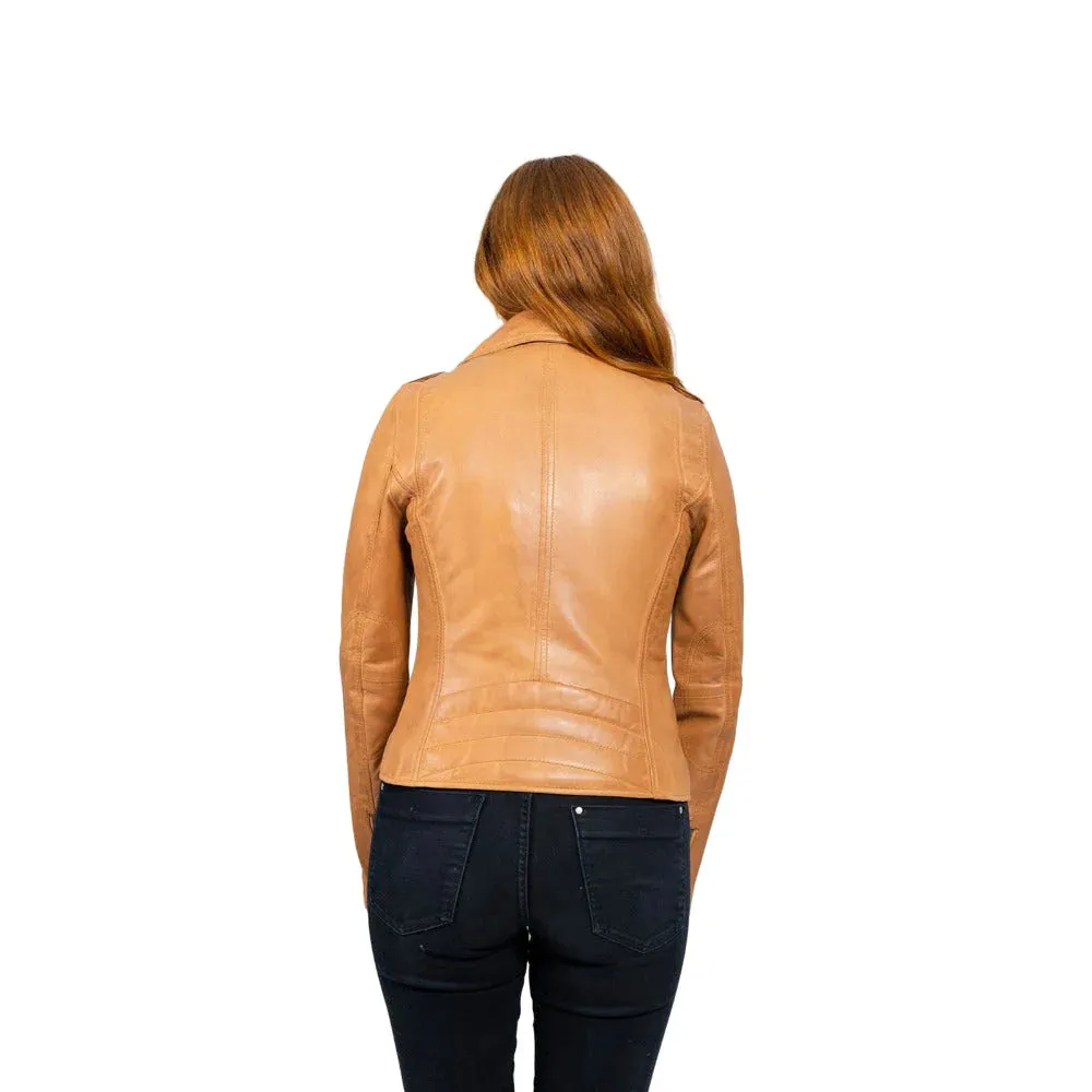 Harper Womens Moto Leather Jacket (Autumn)