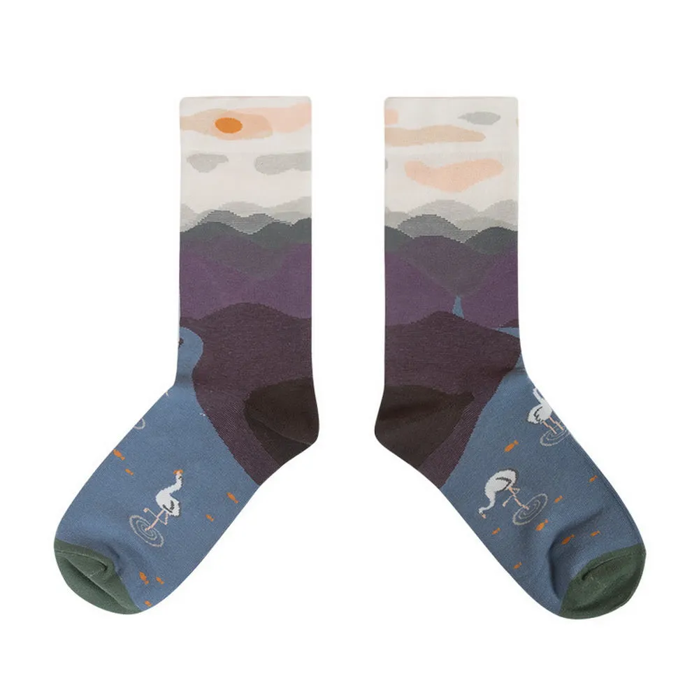 Himiyako Novelty Socks w/ Abstract Patterns BMH901