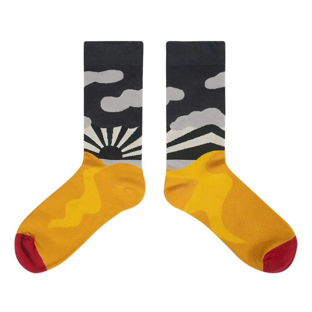 Himiyako Novelty Socks w/ Abstract Patterns BMH901