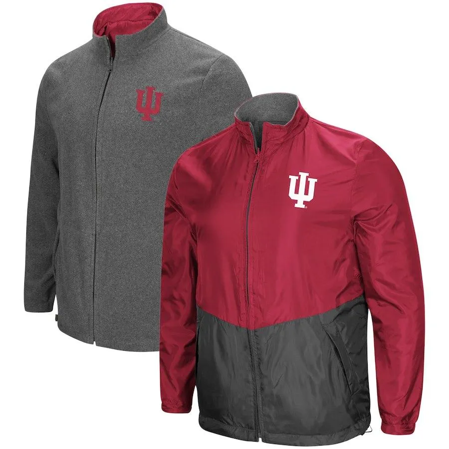 Indiana Hoosiers "Halfback" Reversible Polar Fleece/Rain Jacket