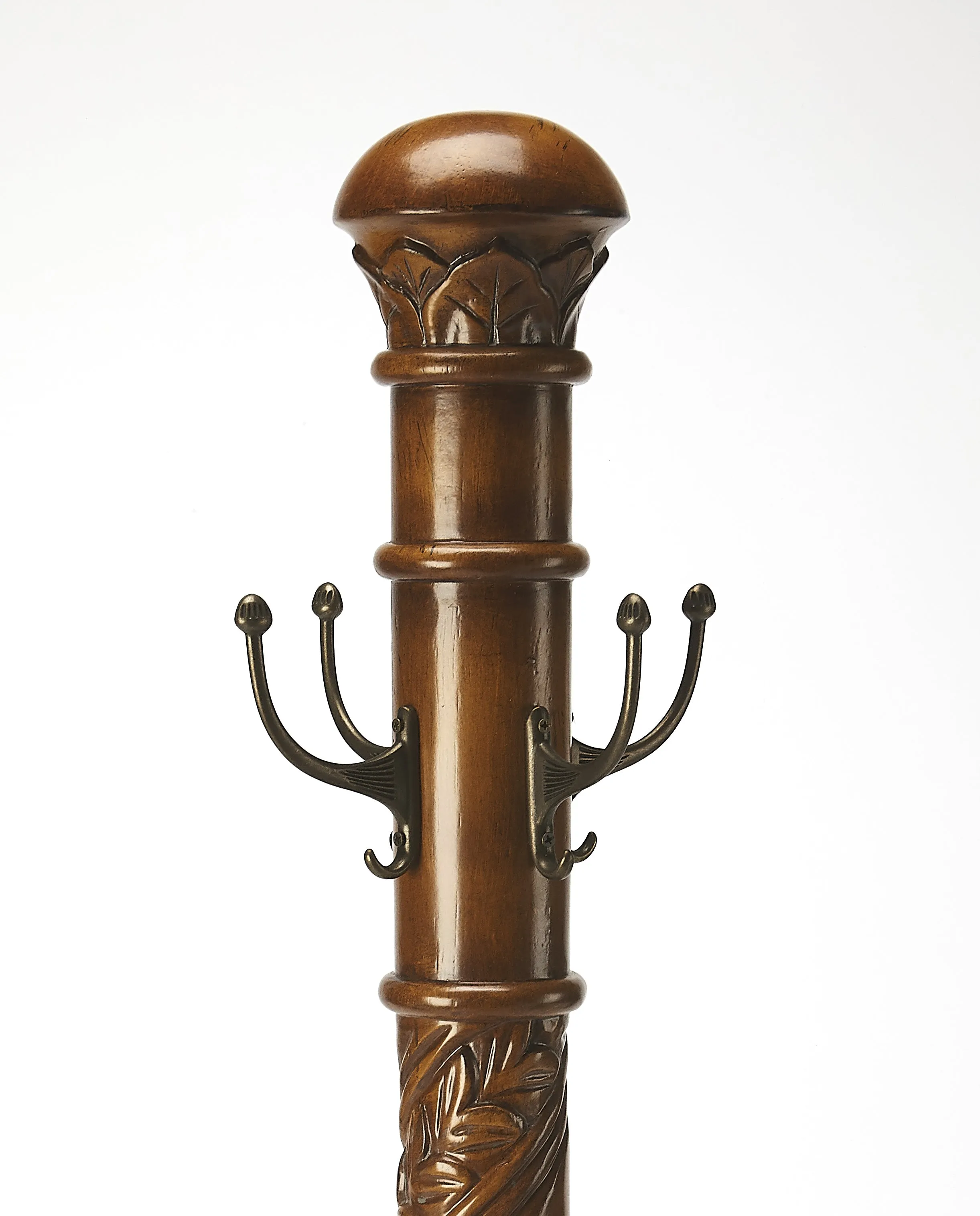 Laird Free-Standing Coat Rack With Umbrella Holder in Brown  0971001