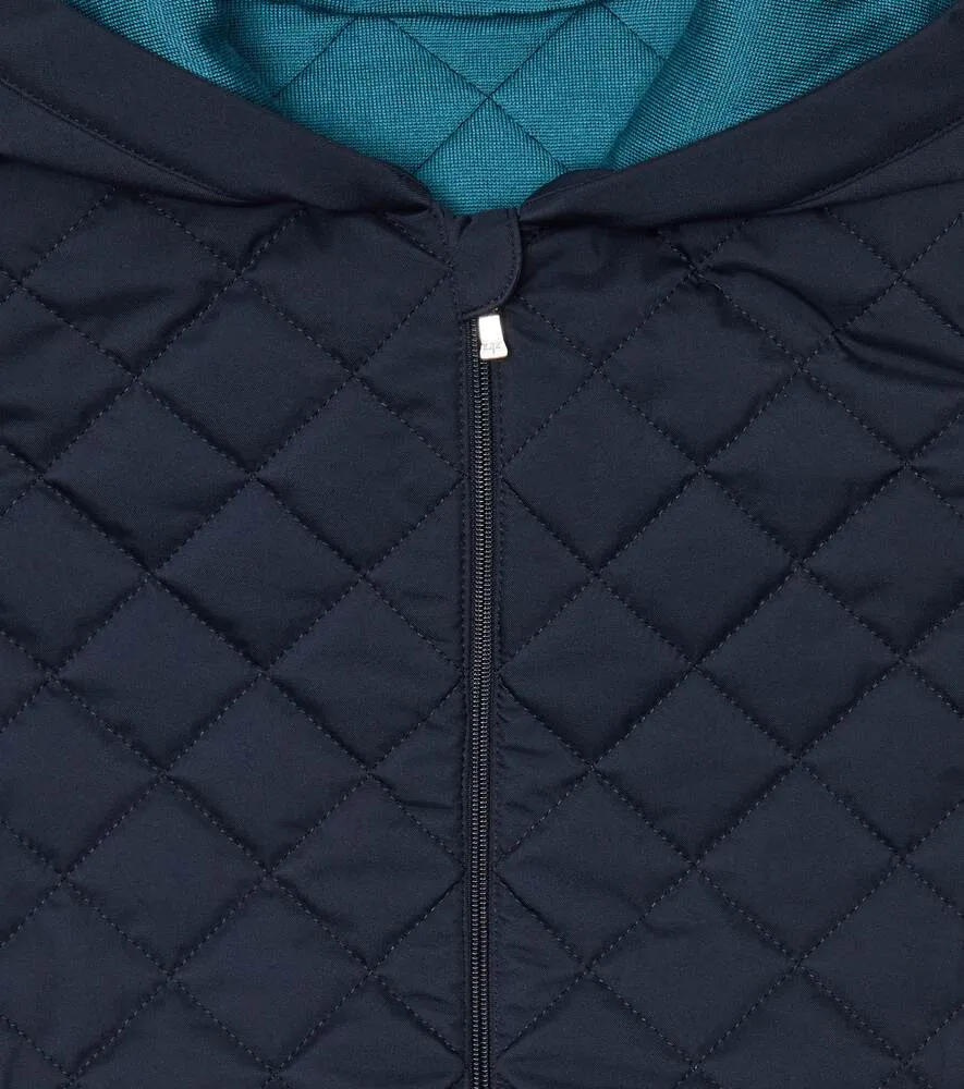 Loro Piana quilted vest, blue