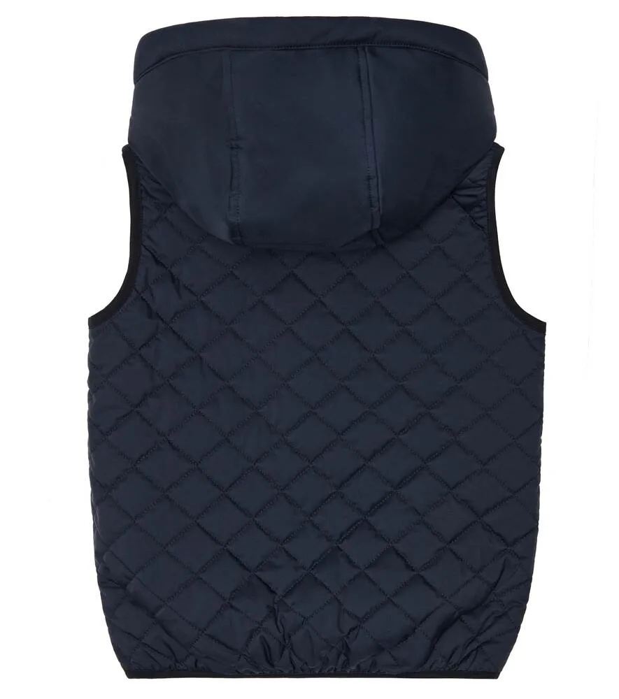 Loro Piana quilted vest, blue