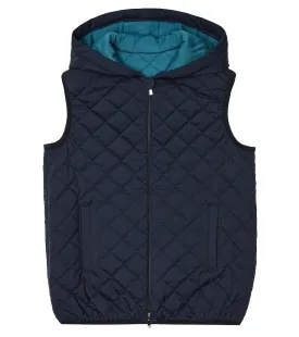 Loro Piana quilted vest, blue