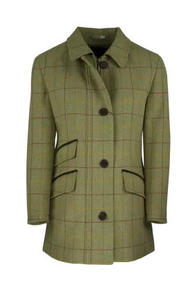 LTW02 - Women's Tailored Tweed Coat - WHEAT