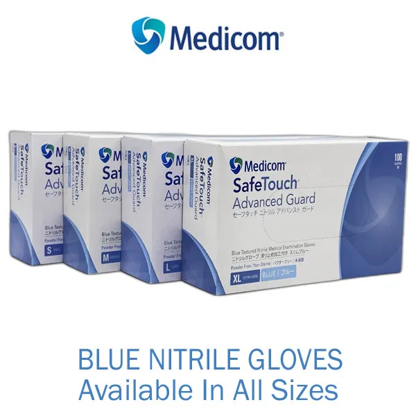 Medicom SafeTouch Advance Guard Blue Nitrile Gloves