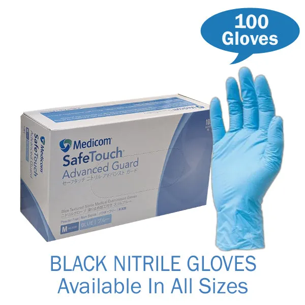 Medicom SafeTouch Advance Guard Blue Nitrile Gloves