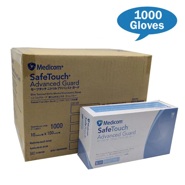 Medicom SafeTouch Advance Guard Blue Nitrile Gloves