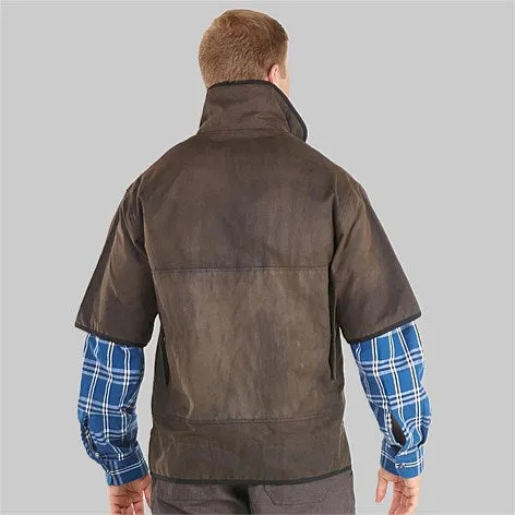 Mens 3/4 Sleeve Oilskin Jacket