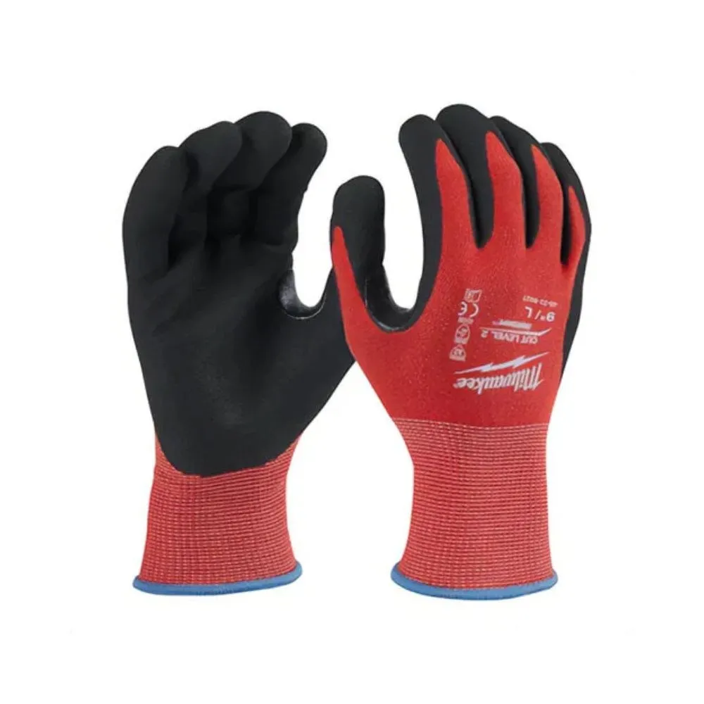 Milwaukee 48-22-8927B Cut Level 2 Nitrile Dipped Gloves - Large - Bulk 12PK