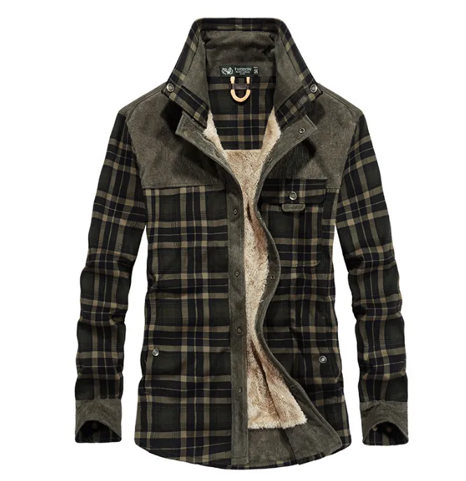 Modern Plaid Fleece Lumberjack Jacket