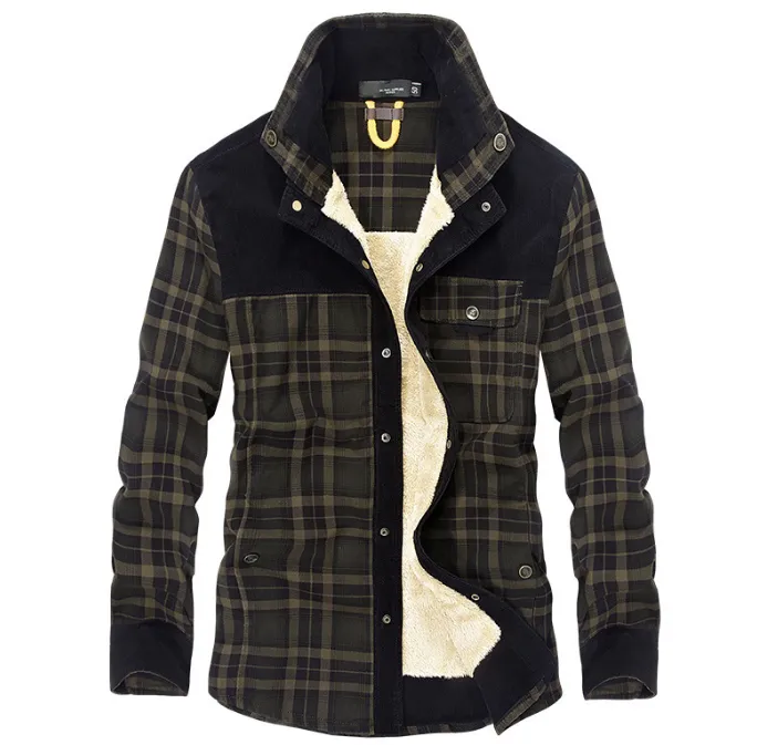 Modern Plaid Fleece Lumberjack Jacket