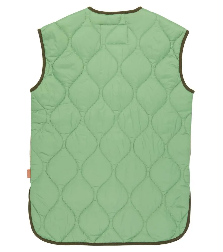 Molo Curved Stitch Vest, Green