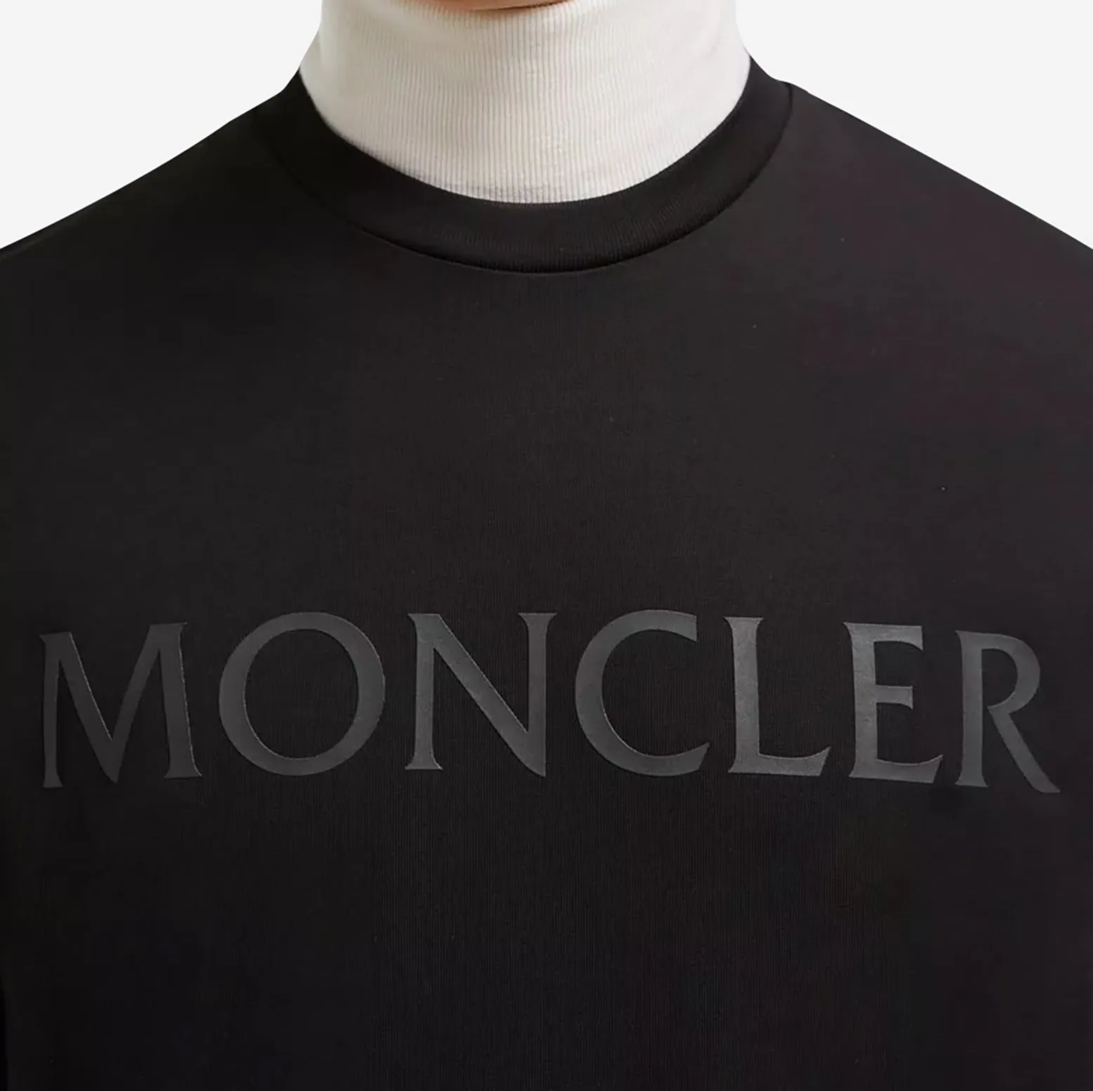 Moncler Laminated Logo Sleeve Pocket T-Shirt