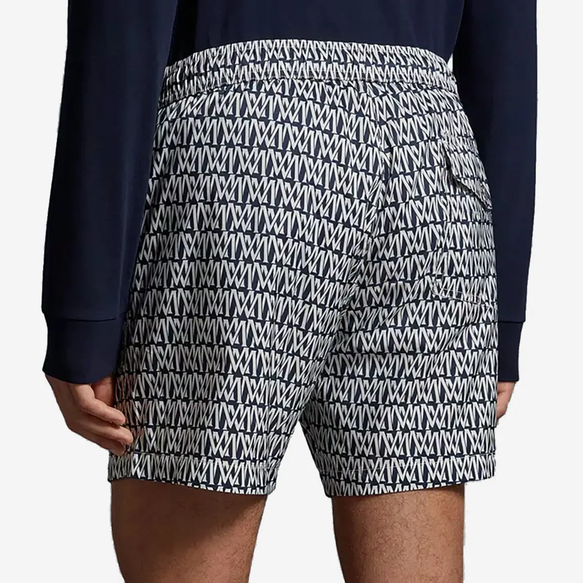 Moncler Monogram Print Swim Shorts